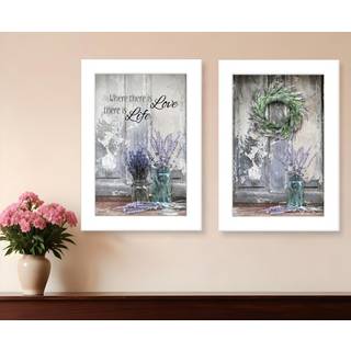 S?t med to k?rlighed og minder hvid indrammet printv?gskunst