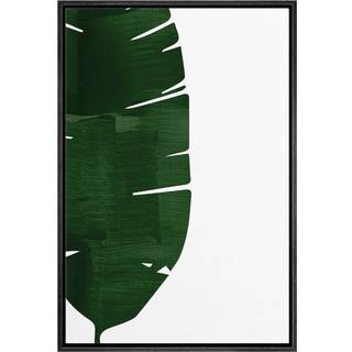 Idea4wall indrammet l?rred Print Wall Art falmet tekstur gr?n palme bladgeometriske former Illustrationer Moderne kunst chic farverig til stue so