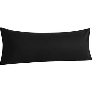 NTBAY BODY COMTON PILLOWCASE - Konvolutlukning 20x54 Pillowcase Breathable and Soft Bed Pillow Case Black