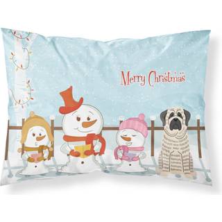 """" Caroline's Treasures Merry Christmas Carolers Mastiff Brindle White Fabric Standard Pillowcase BB2347Pillowcase Multicolor """"