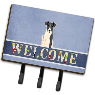 """" Caroline's Treasures Glat Fox Terrier Welcome Wall Hook Triple Multicolor """"