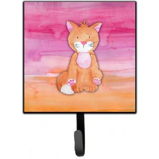 """" Caroline's Treasures Orange Cat Watercolor Wall Hook Small Multicolor """"