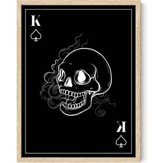 Haus og nuancer kranium plakat - kranium kunst halloween print spooky billed skelet kunst uhyggelig v?g kunst skelet plakat halloween billede v?g