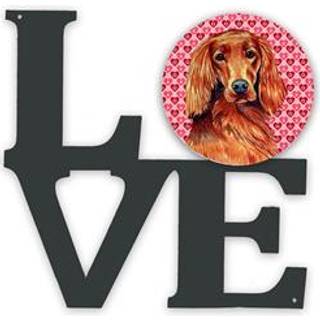 Irish Setter Hearts Love and Valentine's Day Portrait Metal Wall Artwork Love LH9164Walv
