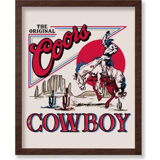 Plakat Master Vintage Advertising Plakat - Retro Western Print - Cowboy Funky Wild West Rodeo Beer Trendy Aesthetic - Gave til ven - V?gindretnin