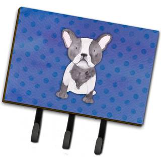 """" Caroline's Treasures French Bulldog Polkadot Watercolor Wall Hook Triple Multicolor """"