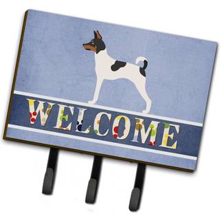 """" Caroline's Tyasures American Toy Fox Terrier Welcome Wall Hook Triple """"