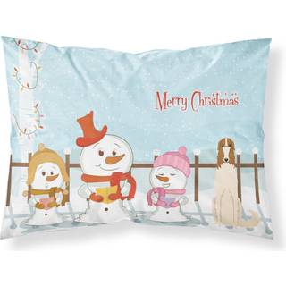 """" Caroline's Treasures Merry Christmas Carolers Borzoi Fabric Standard Pillowcase BB2354Pillowcase Multicolor """"