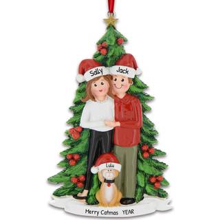 Personaliserede Family Christmas Christmas -ornamenter - Brugerdefinerede ornamenter Familiekr?r ornament med kattepar ornamenter 2024 Vores f?rs