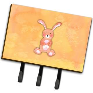 """" Caroline's Treasures Rabbit Watercolor Wall Hook Triple Multicolor """"