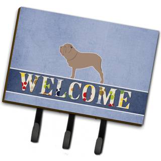 """" Caroline's Treasures Neapolitan Mastiff Welcome Wall Hook Triple Multicolor """"