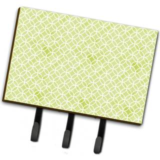 """" Caroline's Treasures Geometric Circles på grøn akvarel Wall Hook Triple Multicolor """"