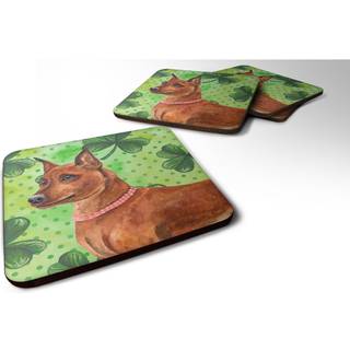 """" Caroline's Treasures Miniature Pinscher St Patrick's Decorative Coasters Multicolor """"