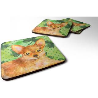 """" Caroline's Toy Toy Terrier St. Patrick's Decorative Coasters Multicolor """"