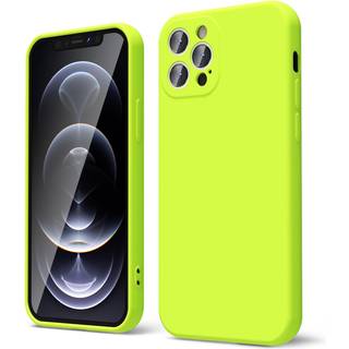 Oakxco til iPhone 12 Pro Max Case Liquid Silicone Fluorescerende lys Farge Farve Blød gummi Gel Elegant æstetisk dækning Slim tpu Matte almindeli