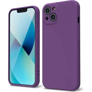 Oakxco til iPhone 13 Telefonkasse Liquid Silicone Sød tynd slank blød gummi TPU Plain Glat geldæksel til kvinder Girl Aesthetic Design Matte Soli