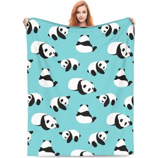 Blublu Cute Panda Flannel Fleece Bed T?ppe Kast T?ppe Letv?gt Hyggeligt overd?digt t?ppe til sovev?relsesstuer Sofa Sofa 60 """" X50 """"