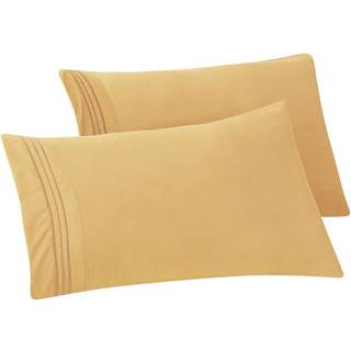 Elegant Comfort Solid Pillowcases 1500 Premium Hotel Quality Microfiber-Glat vævet rynke og pletbestandig let slip-on 2-delt sæt King Pillowcase