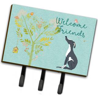 """" Caroline's Treasures byder venner Black White Greyhound Wall Hook Triple """"