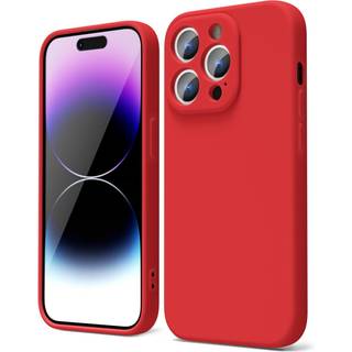 Oakxco til iPhone 14 Pro Phone Case Liquid Silicone Sød tynd slank blød gummi TPU Plain Glat geldæksel til kvindelige pige Matte Solid beskyttend