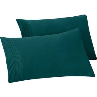 Elegant komfort Solid pillowcases 1500 Premium Hotel Quality Microfiber-Glat vævet rynke og fade resistent Easy Slip-on 2-delt sæt King Pillowcas