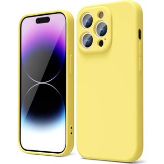 OAKXCO til iPhone 14 Pro Phone Case Liquid Silicone Sød tynd slank blød gummi TPU Plain Glat geldæksel til kvinder Girl Matte Solid Beskyttende o