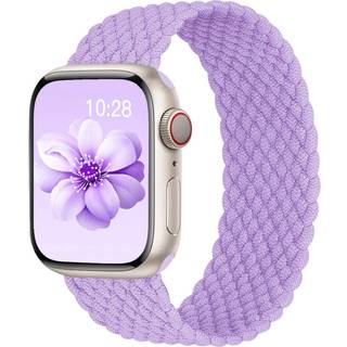 Flettet Solo Loop til Apple Watch Band 40mm 42mm 41mm 38mm 44mm 46mm 45mm Ultra/2 49mm Mænd/kvinder Stetrety Nylon Sport armbåndsstrop til IWatch