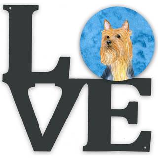 """" Caroline's Treasures Blue Silky Terrier Metal Artwork Love Wall-Decor multicolor """"