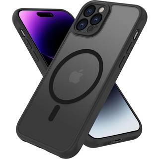 Pinlisheng magnetisk til iPhone 14 pro max case militær kvalitet drop testet stødfast mat gennemskinnelig hård ryg slank beskyttende sag.