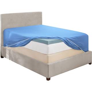 Hearth & Harbour Calm Blue California King Fitted Sheet Extra Deep Pocket Cal King Fitted Sheet Onlyt 1800 Microfiber Fitted Bed Sheet Ultra Soft