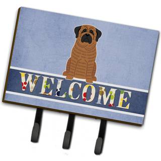 """" Caroline's Treasures Mastiff Brindle Welcome Wall Hook Triple Multicolor """"