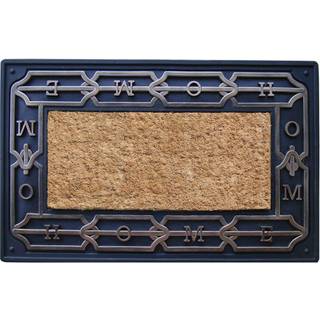 A1 HJEMMEKALE A1HOME200024 Indgang Rummi & Coir Heavy Duty Doormat 18 """" X30 """" Chain Home Black