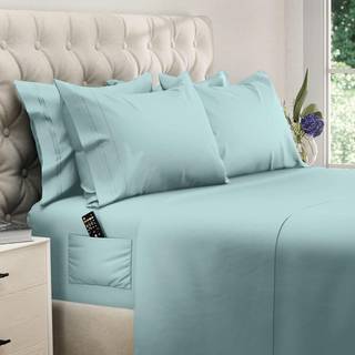 Dreamcare Queen Sheet Set - 6 pcs Køling Bedark - Op til 21 Deep Pocket Queen Sheets Set - 2500 Supreme Collection - Ekstra blød 100% mikrofiber