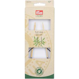 Prym 24 """" Cirkul?r bambus 3mm strikning n?le naturlige