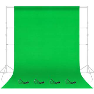 Emart Green Screen Baggrund 8 x 10 ft fotografering Grøn baggrund til streaming af zoom lille foto muslin grønt gardin med 4 forårsklemmer