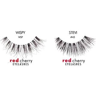 R?d kirseb?r falske ?jenvipper #wsp (pakke med 3) & r?d kirseb?r falske ?jenvipper #43 (pakke med 3)