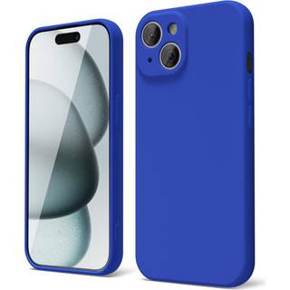 Oakxco til iPhone 15 Telefonkasse flydende silikone tynd slank blød gummi gel tpu almindelig simpel dækning til kvinder pige sød mat solid farve