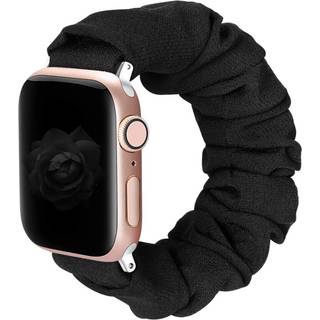 Bmbmpt Scrunchie Elastic Watch Band kompatibelt med Apple Watch Band 38mm 40mm 41mm 42mm 44mm 45mm klud blødt mønster trykt stof armbånd til iwat