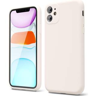 Oakxco til iPhone 11 Telefonkasse Liquid Silicone Sød tynd slank blød gummi TPU Plain Glat geldæksel til kvinder Girl Aesthetic Design Matte Soli