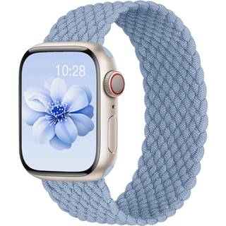 Flettet Solo Loop til Apple Watch Band 40mm 42mm 41mm 38mm 44mm 46mm 45mm Ultra/2 49mm Mænd/kvinder Stetrety Nylon Sport armbåndsstrop til Iwatch