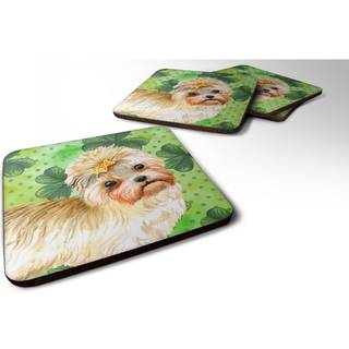 """" Caroline's Treasures Morkie St Patrick's Decorative Coasters multicolor """"