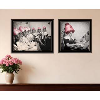 S?t med to Salon Black Framed Print Wall Art