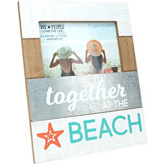 H2Z Tableware sammen p? Beach-7.75x10 Inch Horisontal Easel-ryg Picture Fray Gray Gray