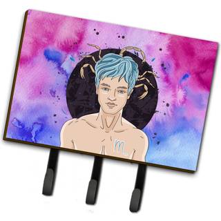 """" Caroline's Treasures Scorpio Zodiac Sign Wall Hook Triple Multicolor """"