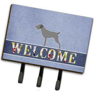 """" Caroline's Treasures German Wirehaired Pointer Welcome Wall Hook Triple Multicolor """"