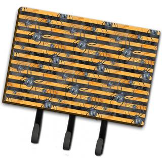 """" Caroline's Treasures Watercolor Halloween Spiders Wall Hook Triple Multicolor """"