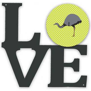 """" Caroline's Treasures Rhea Green Metal Artwork Love Wall-decor multicolor """"