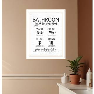 Badev?relsesvejledning Hvid indrammet udskrift badev?relse v?gkunst