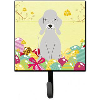 """" Caroline's Treasures Easter Eggs Bedlington Terrier Blue Wall Hook Small Multicolor """"
