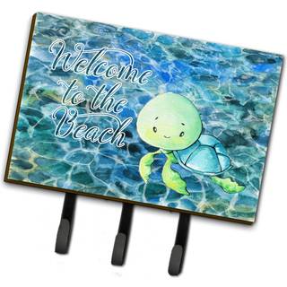 """" Caroline's Treasures Sea Turtle Welcome Wall Hook Triple Multicolor """"